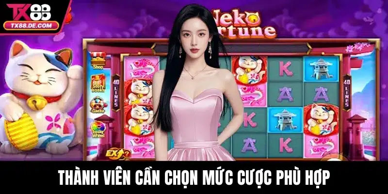 Mèo Tài Lộc TX88 – Game Nổ Hũ Phong Thủy Trúng Lớn Mỗi Ngày 3 Thành viên cần chọn mức cược phù hợp