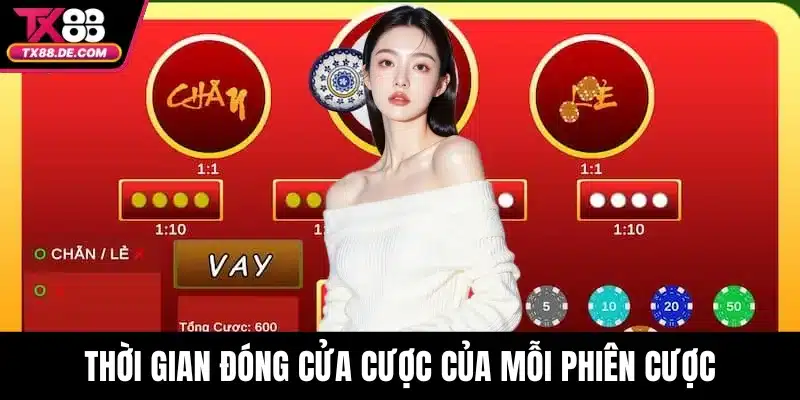 Thời gian đóng cửa cược của mỗi phiên cược