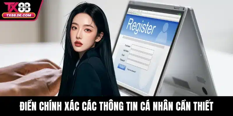 Điền chính xác các thông tin cá nhân cần thiết
